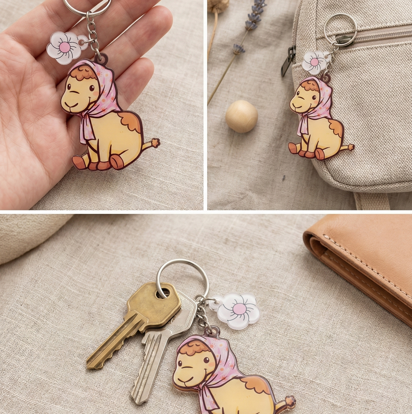 Daisy camel keyring